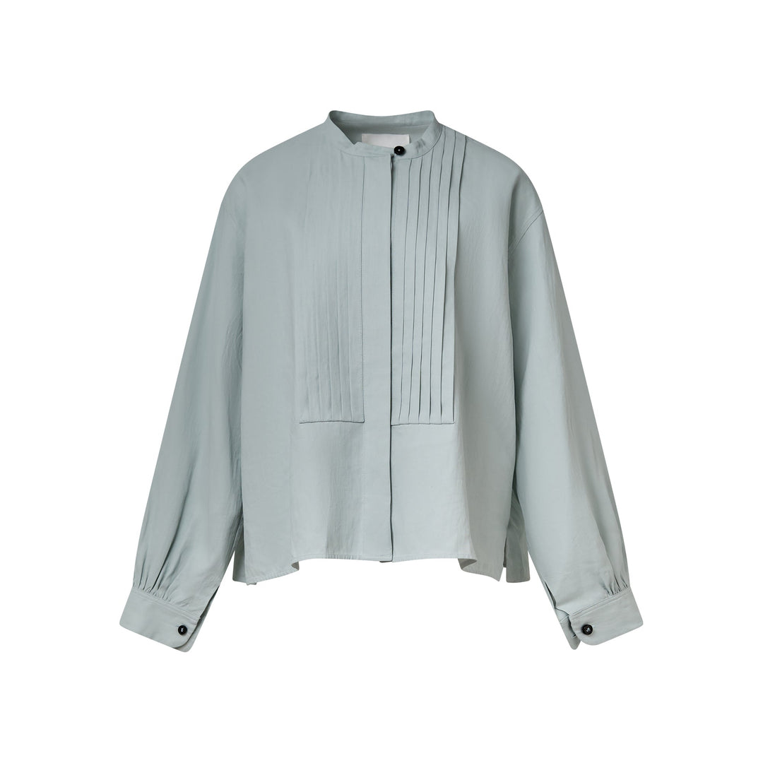 Relaxed Fit Pleated Shirt