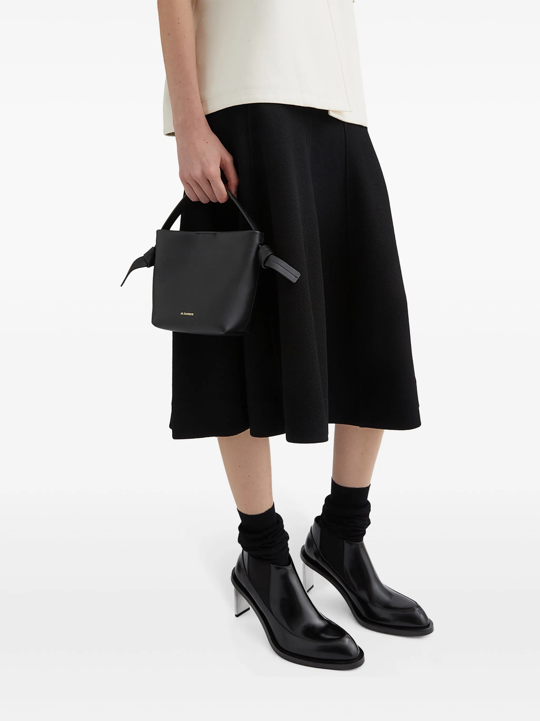 Knot Hobo Mini R-Calf With Canvas Crossbody