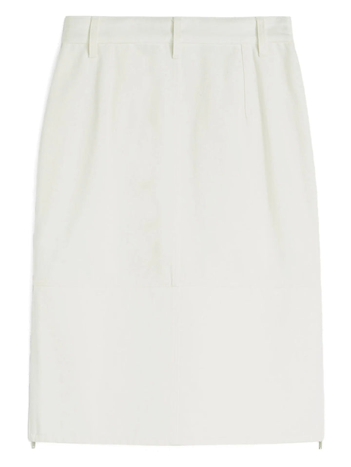 Diagonal Cotton Denim Skirt