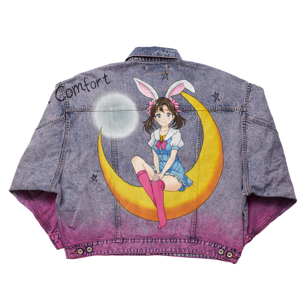 Anime Hand-Painting Denim Jacket