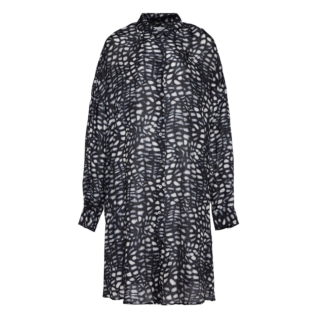 Oversized Cocoon Shirt Dress