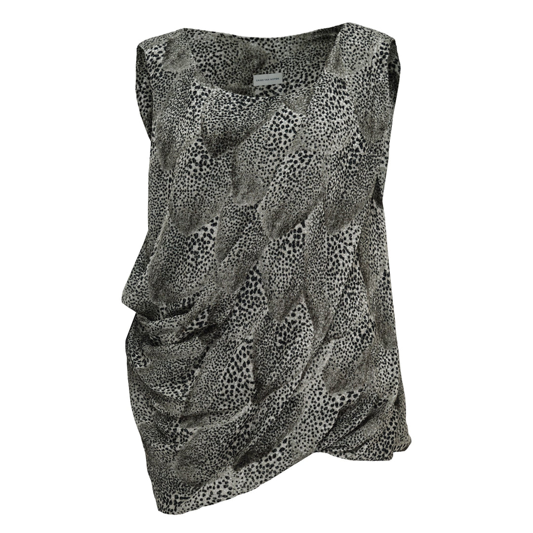 Layered Petals Viscose Silk Blouse