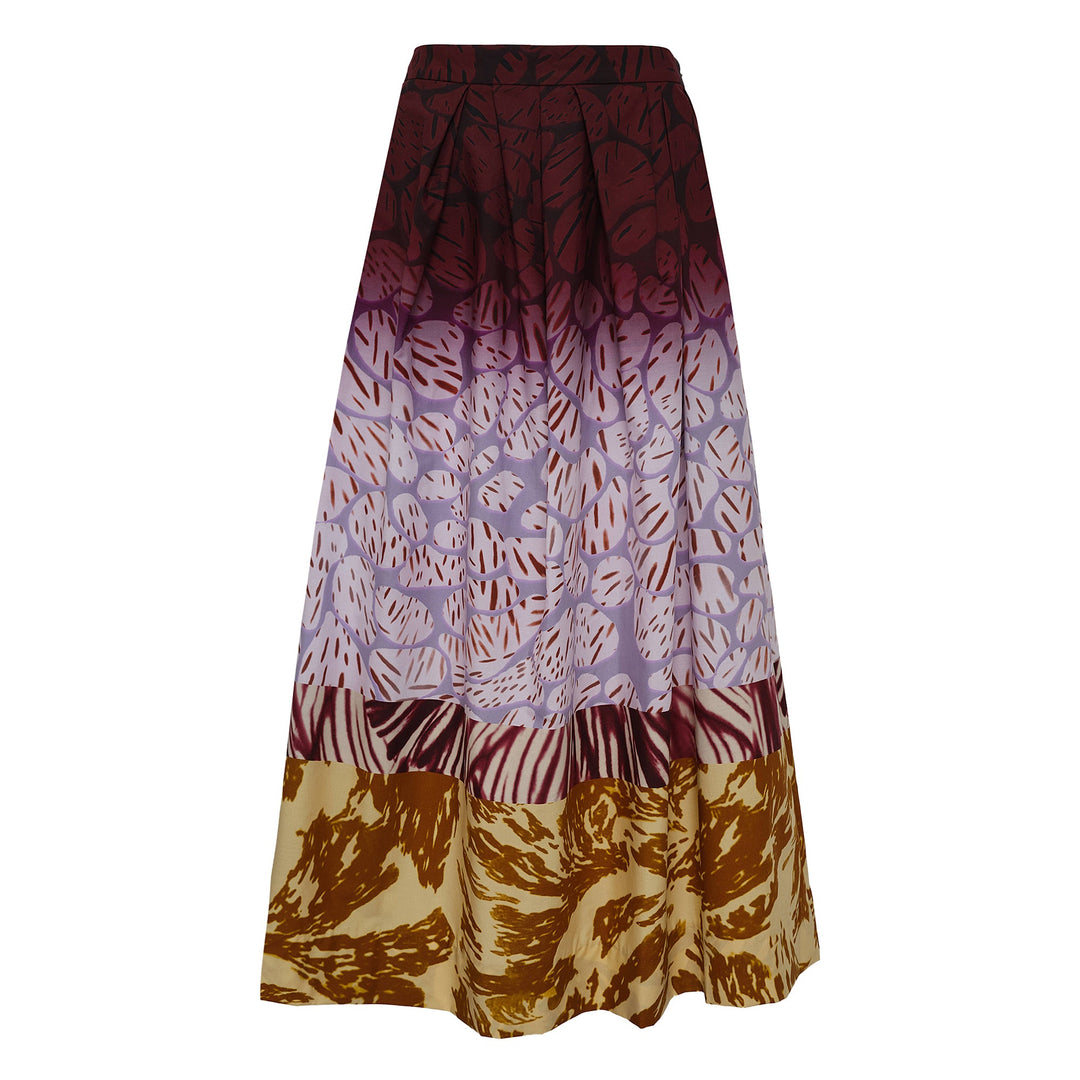 A-Line Full Midi Floral Skirt