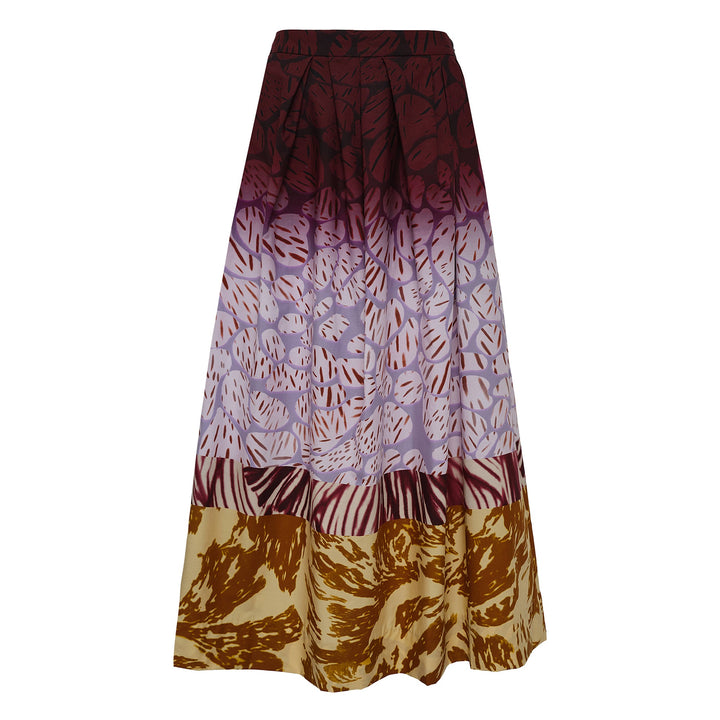 A-Line Full Midi Floral Skirt