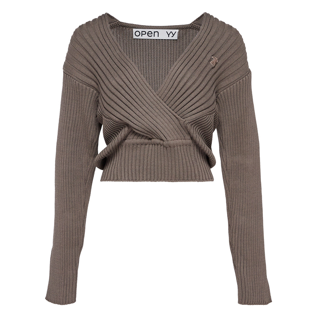 Criss Cross Ribbed Pullover