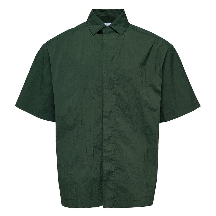 Contrast Placket Short Sleeve Shirt