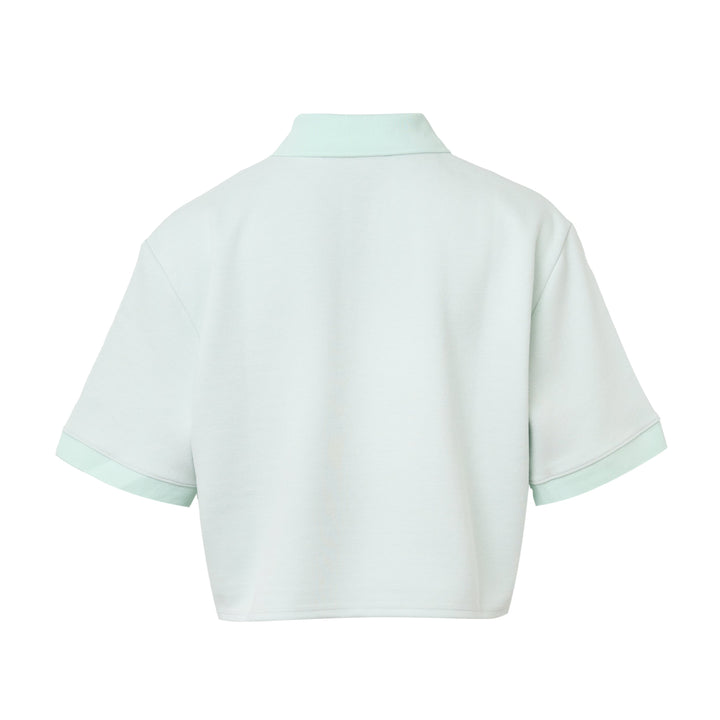Mint Womens Cropped Polo T-Shirt