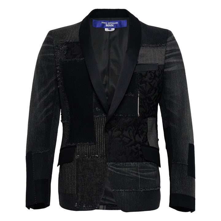 Multi Fabrics Patchwork Jacket