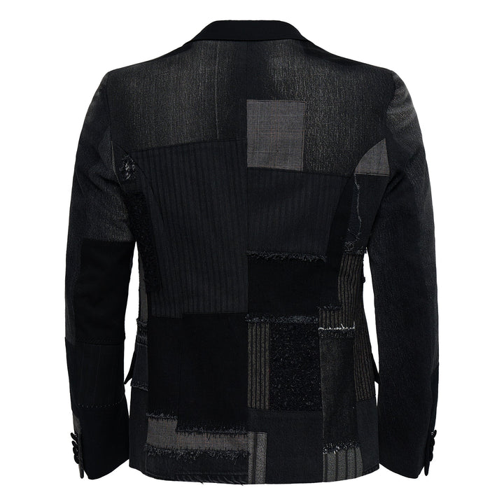 Multi Fabrics Patchwork Jacket