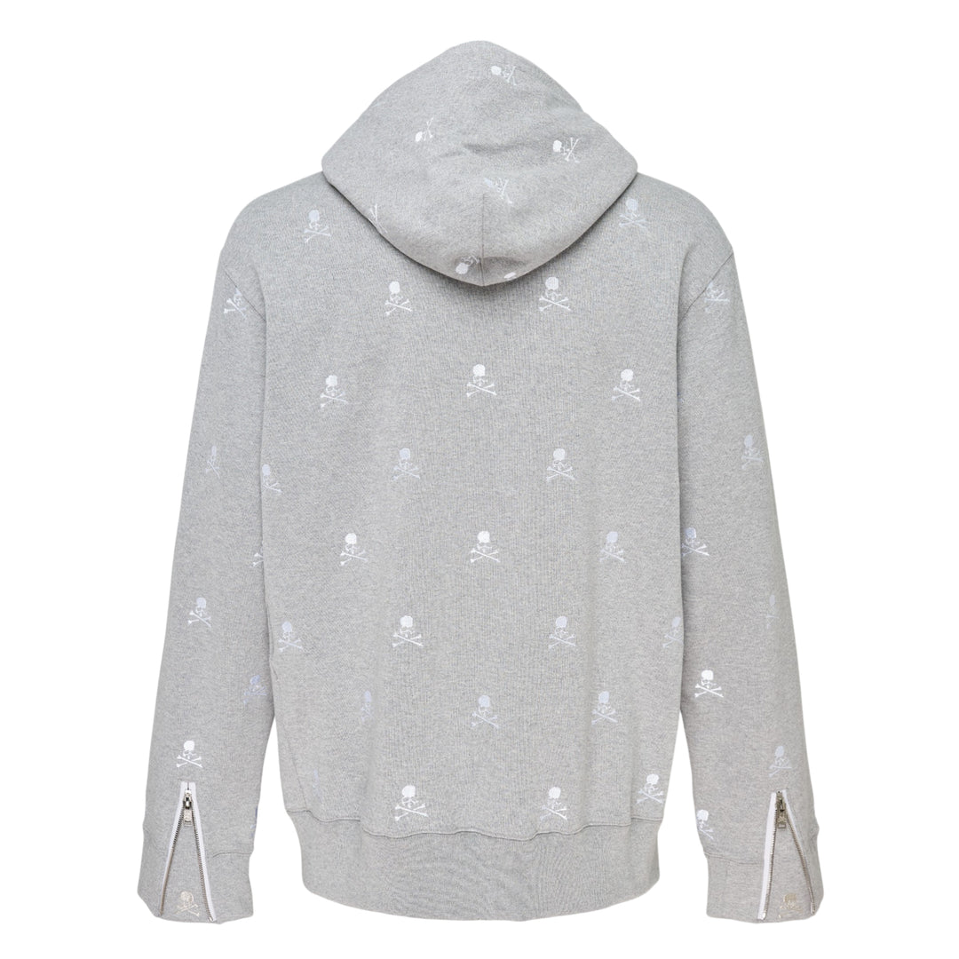 Skull Monogram Zip-Up Hoodie