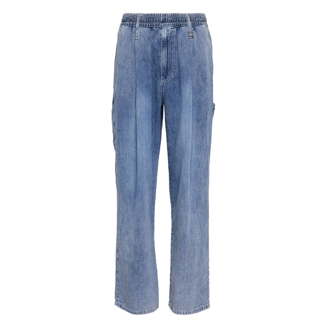 Elastic Denim Pants