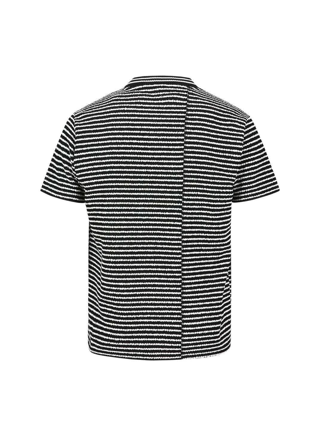 Heart Message Stripe Crew Neck Knit Top