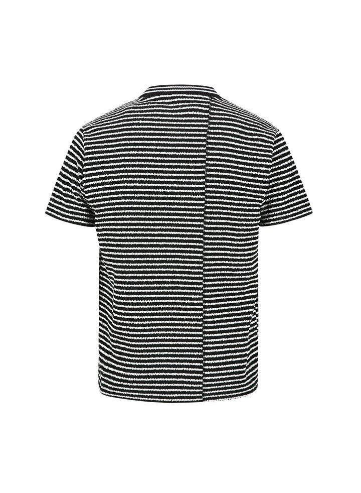 Heart Message Stripe Crew Neck Knit Top