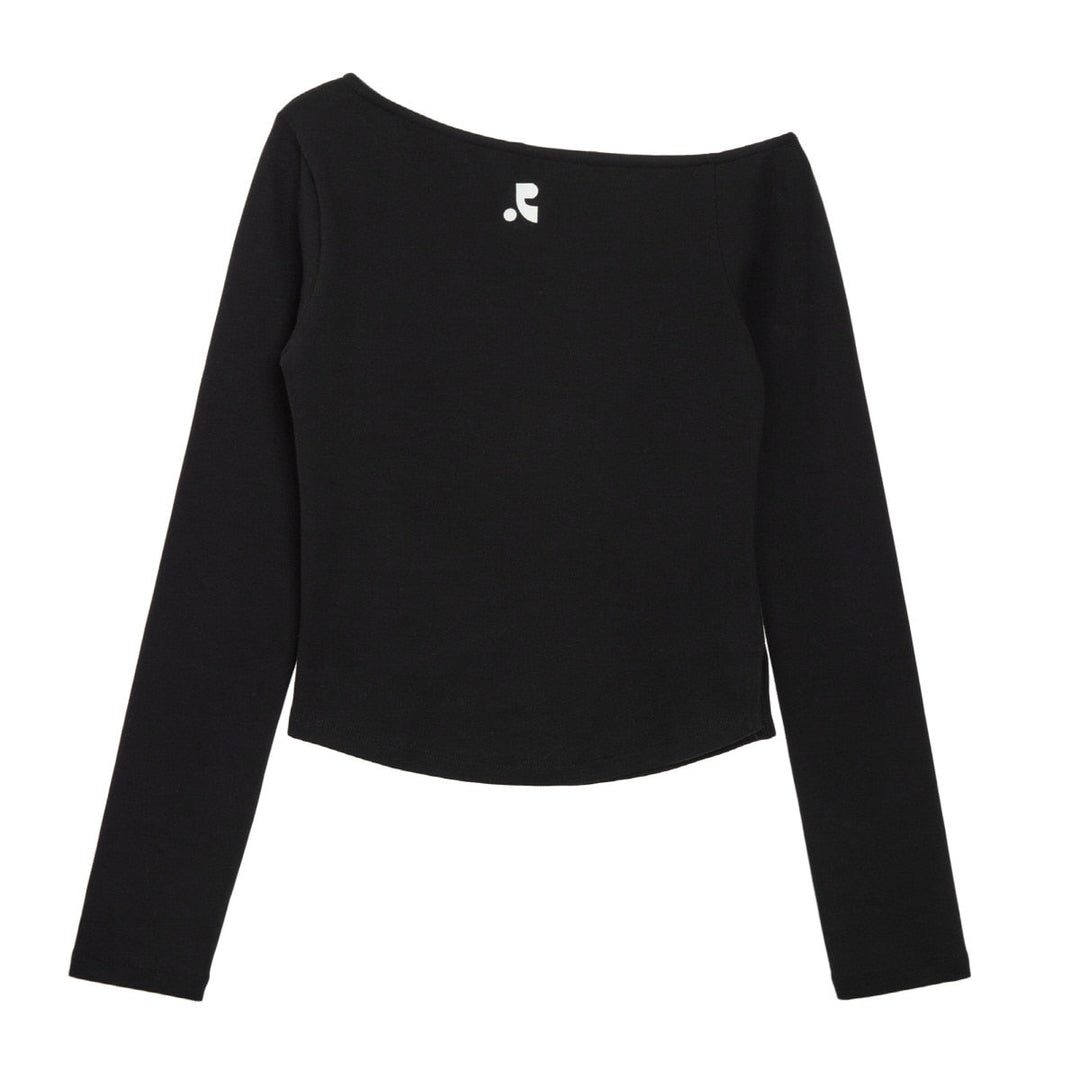 One Shoulder Long Sleeve Top