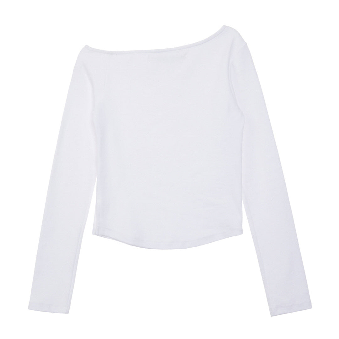 One Shoulder Long Sleeve Top