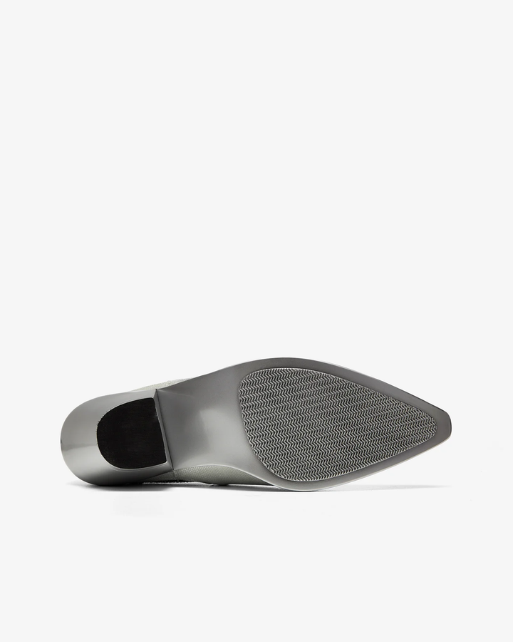 Goat Leather Metallic Embossed Heels