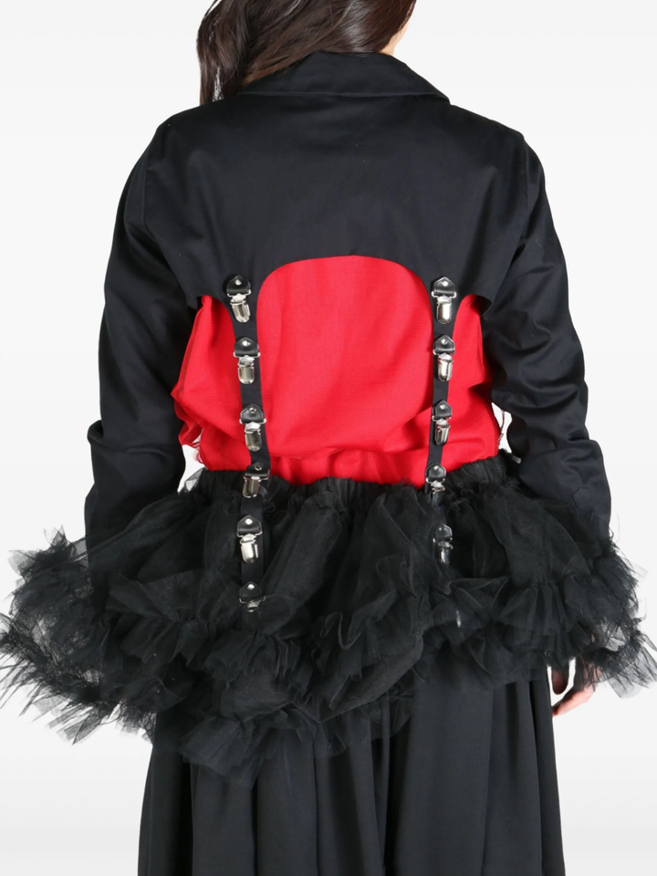 Cotton Broad X Tulle Blouse