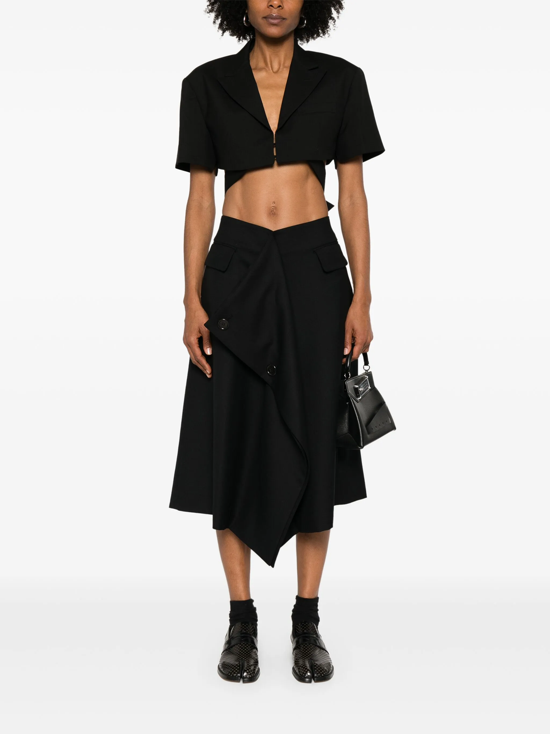 Wool Oxford Crop Jacket