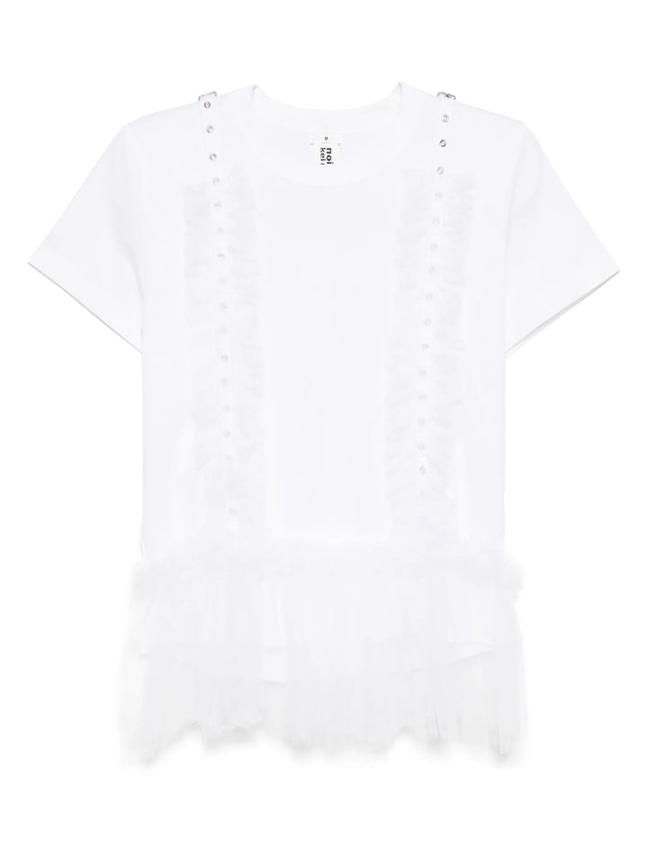 Cotton Ponte X Tulle T-Shirt