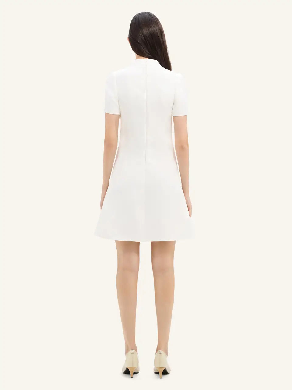 Short Sleeves Twill A-Line Dress