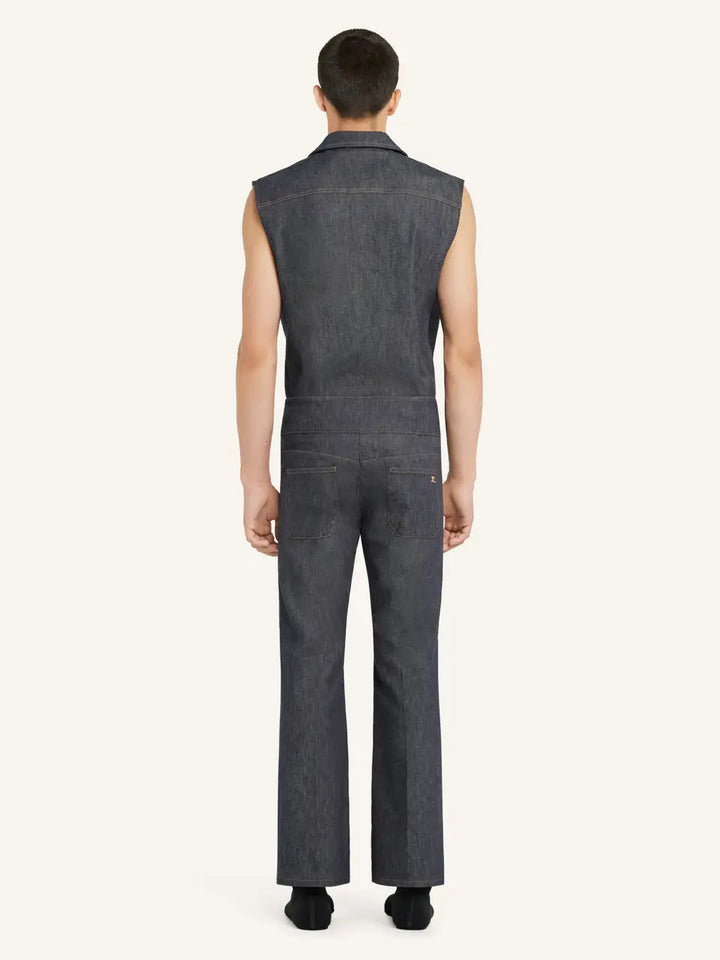 Utility Denim Sleeveless Shirt