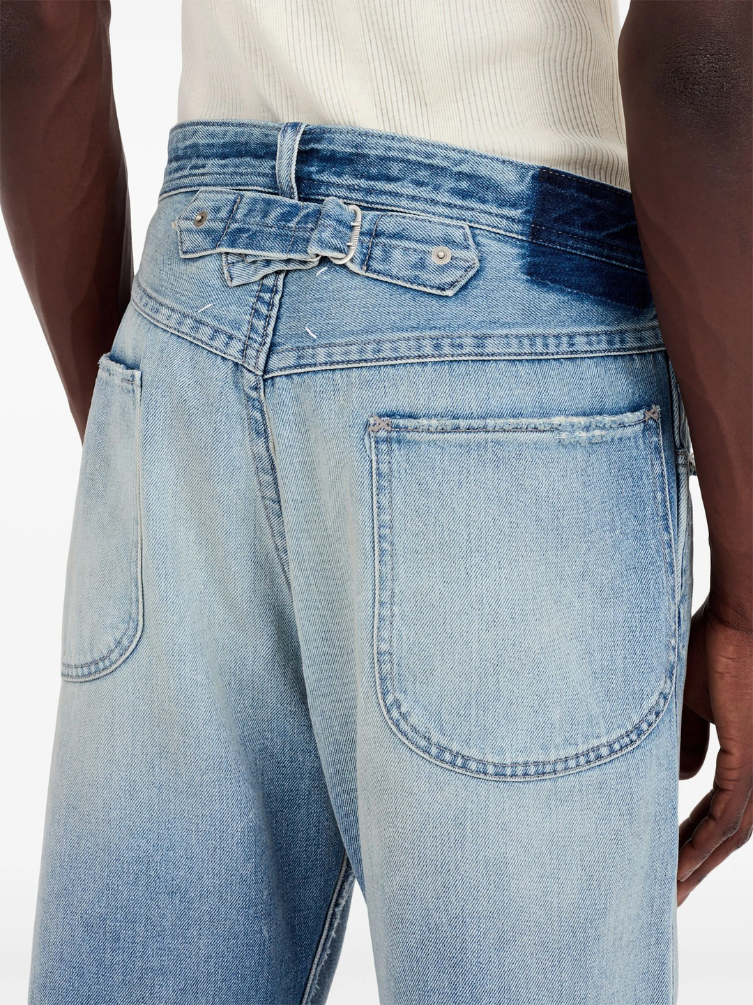 Ecru Denim Pocket Pants