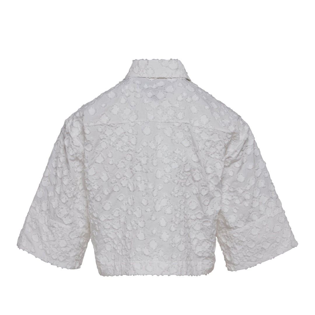 Cotton Nylon Cropped Shirt