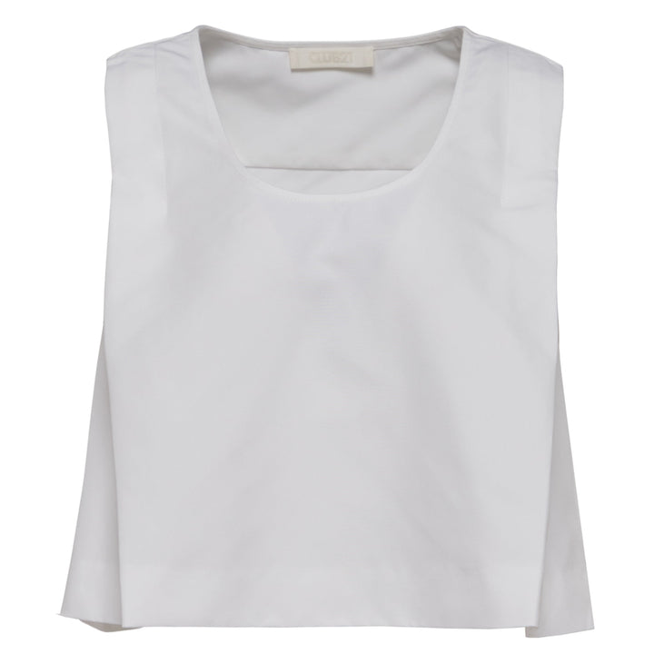 Poly Fine Canvas Cropped Top