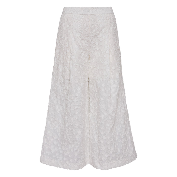 Cotton Nylon Cropped Wide Pant