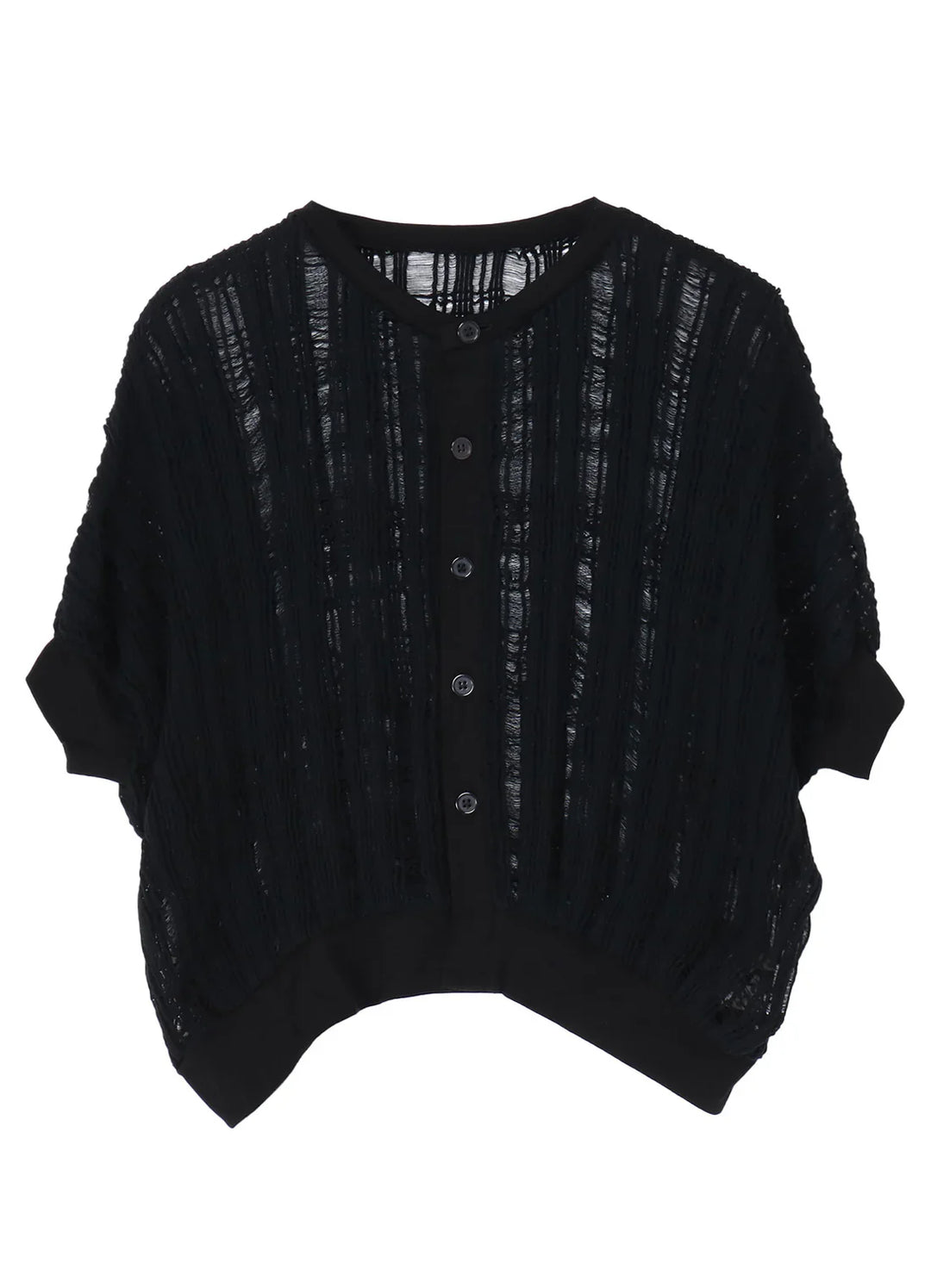 Jacquard Plaid Dolman Cardigan