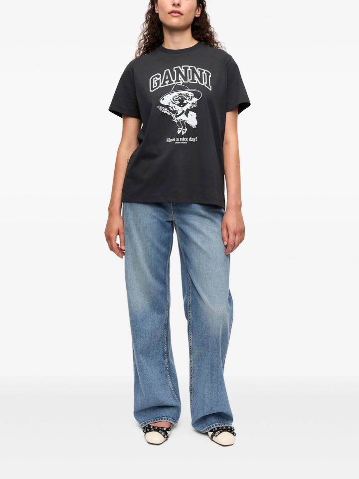 Basic Cotton Witch Relaxed T-Shirt