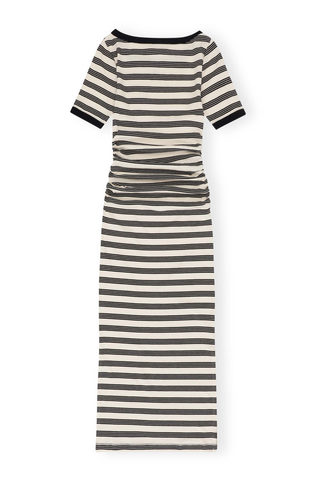 Striped Soft Cotton Rib Short Dress