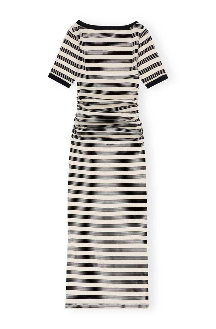 Striped Soft Cotton Rib Short Dress