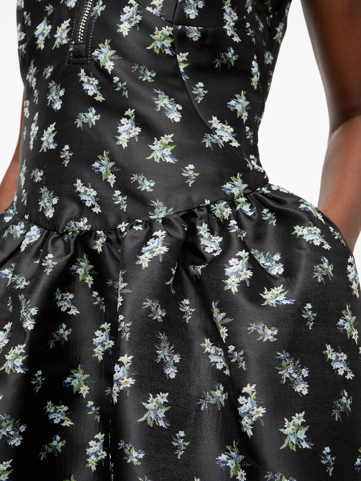 Floral Jacquard Midi Dress