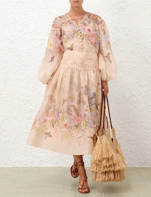 Illuminate Drawn Midi Skirt