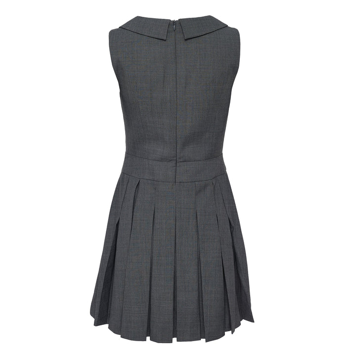 Lapel Pleated Dress