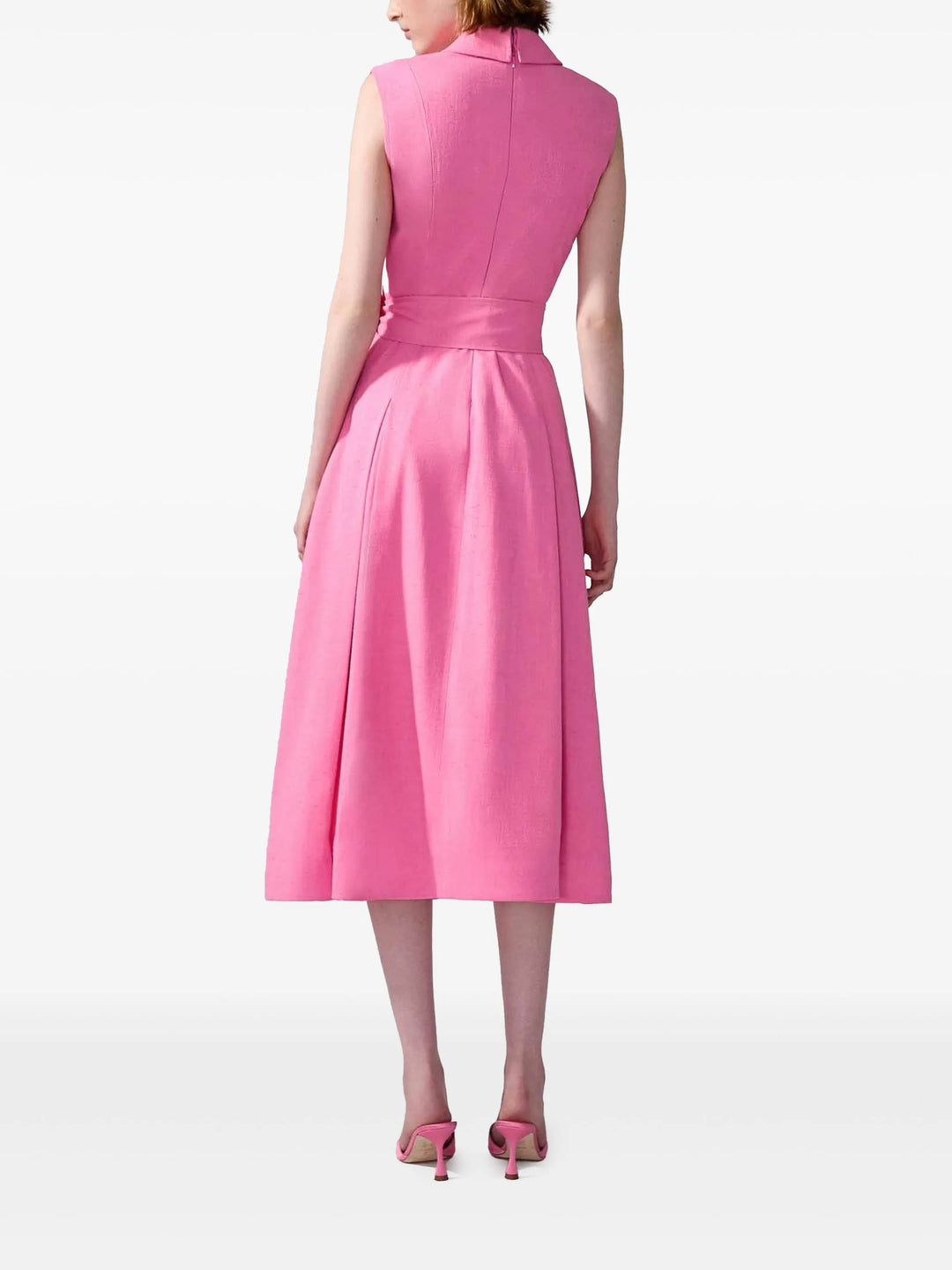 Sleeveless Pleated Midi Dress