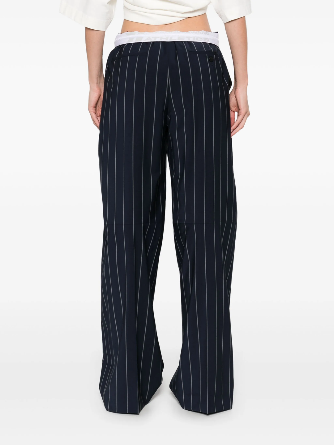 Pinstripe Tropical Wool Stretch Pant