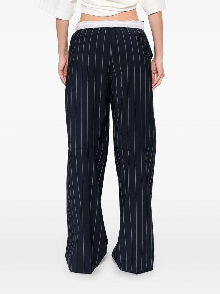 Pinstripe Tropical Wool Stretch Pant