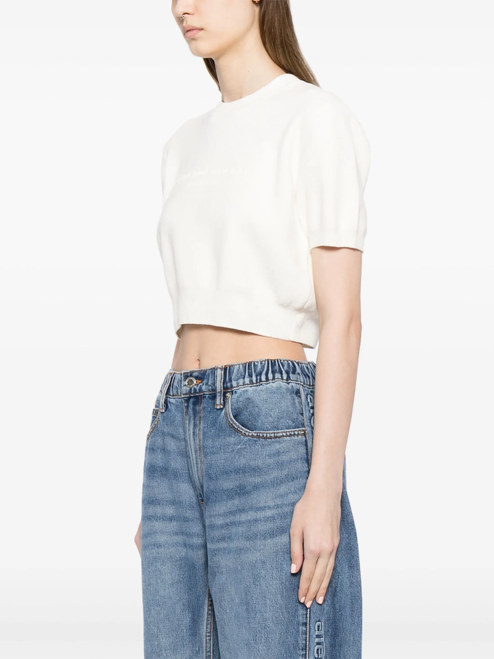 Logo-Embossed Ribbed Chenille Sweater