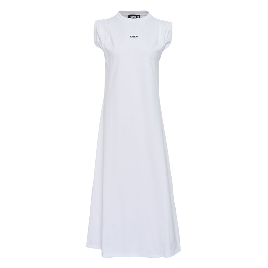 Pulled Shoulder Maxi Dress
