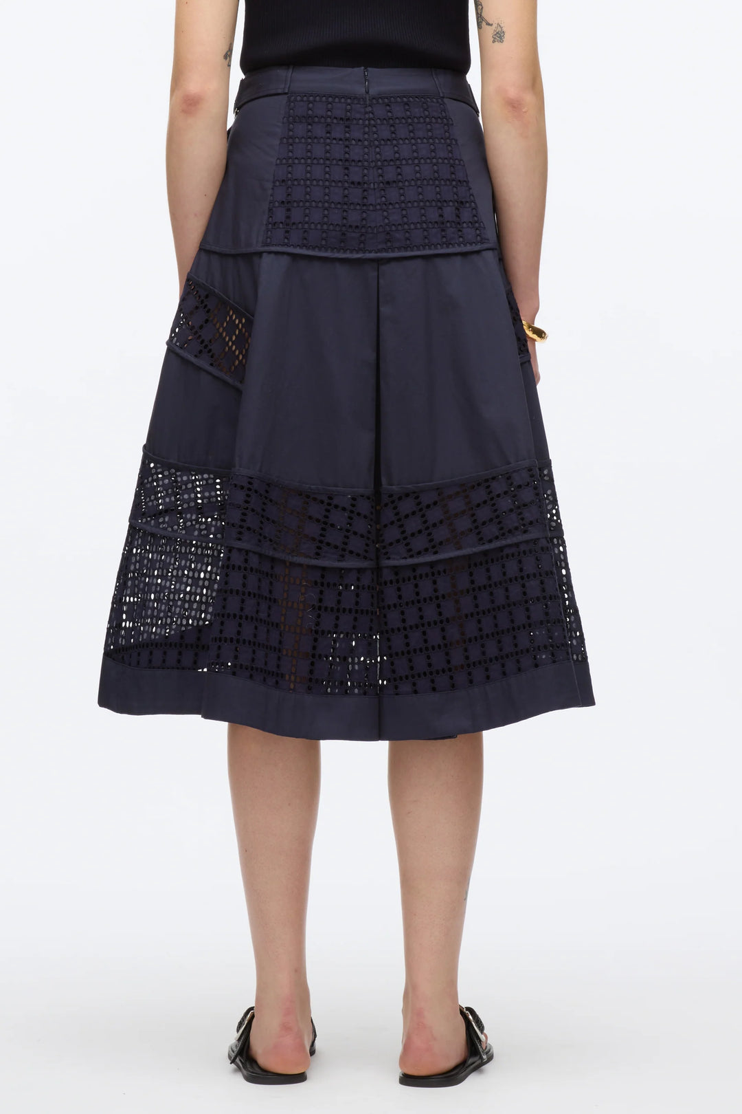Broiderie Anglaise Grid Skirt
