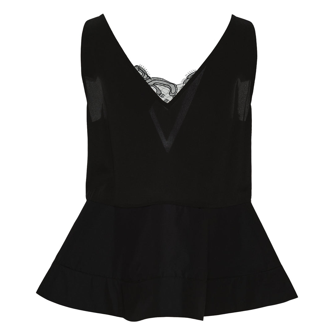 Peplum Tank With Lace