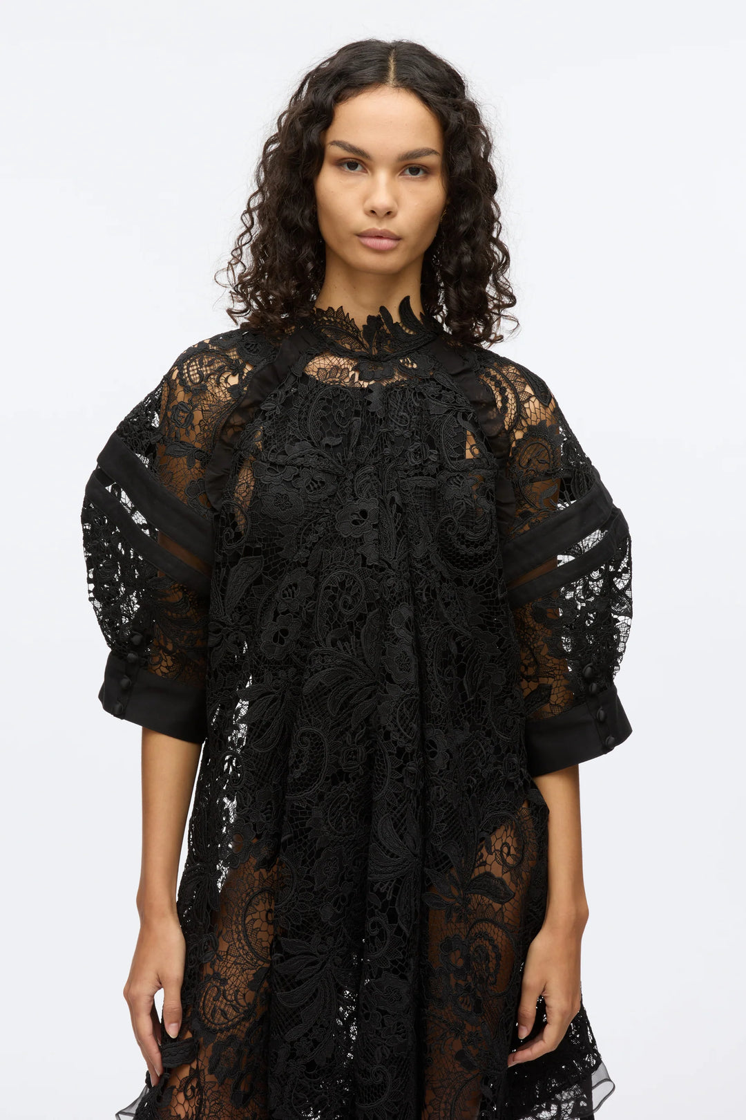 Corded Embroidered Lace Dress