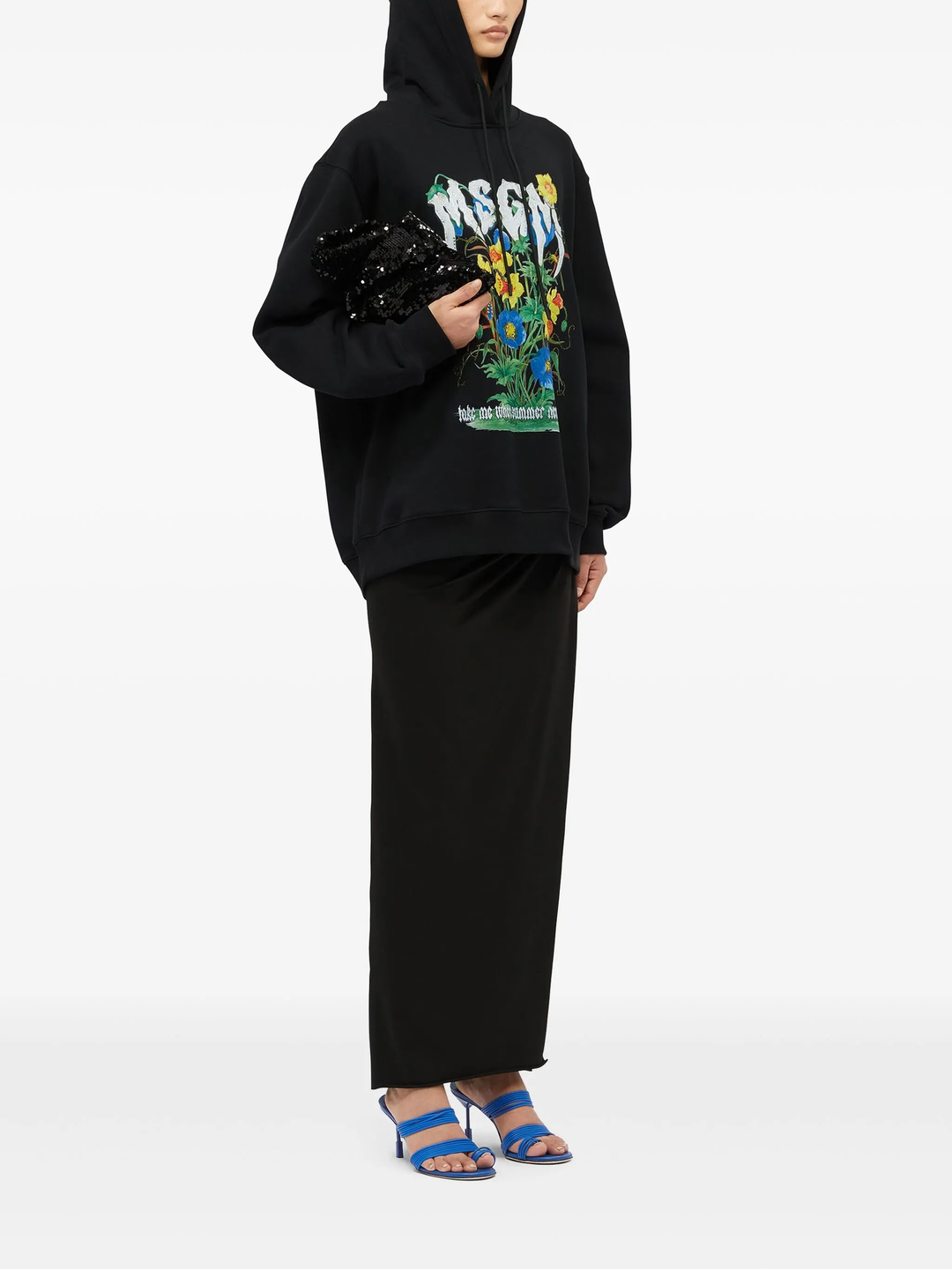 MSGM Floral Print Hoodie
