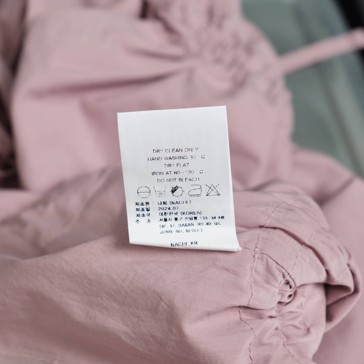 Strap Shirring Shorts Dusty Pink