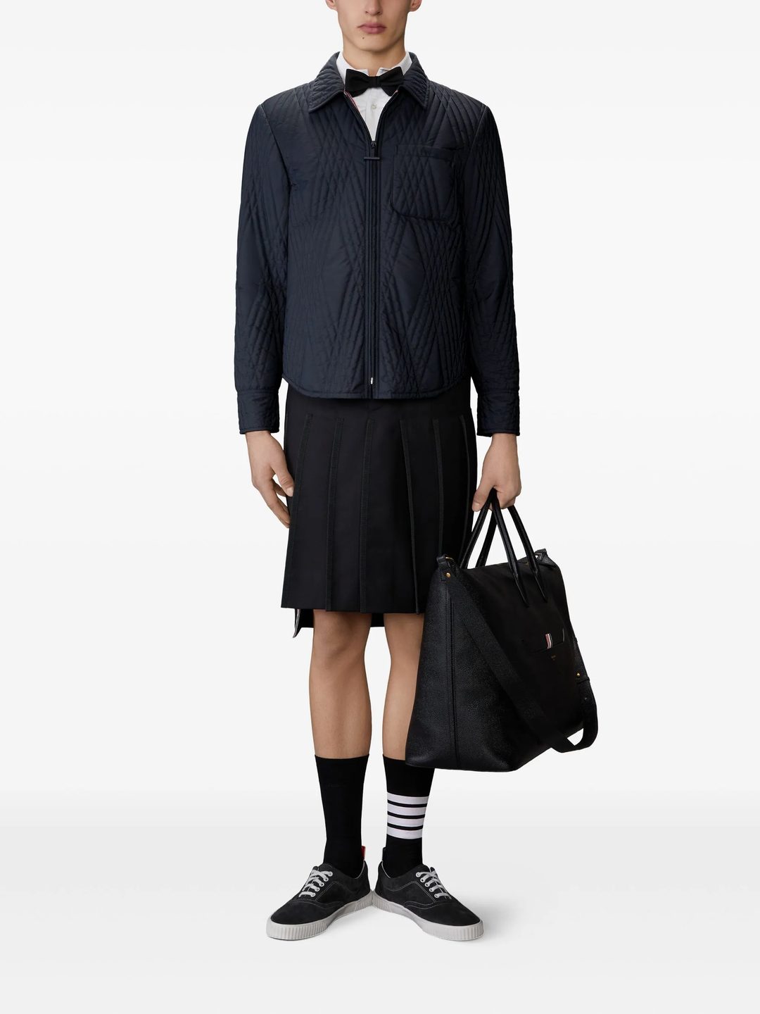 Poly Twill Quilted Oversize Shirt