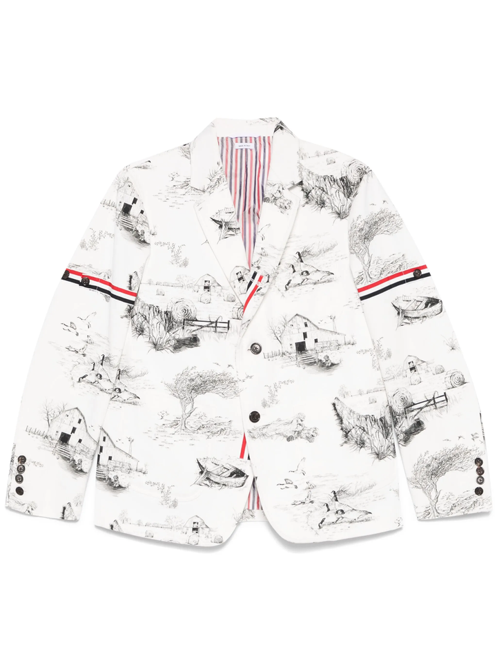 Scenic Toile Cotton Canvas Unconstructed Sportcoat