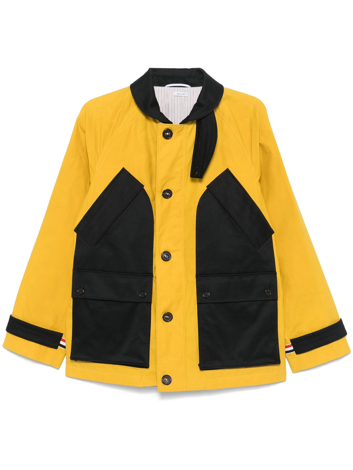 Cropped Shawl Collar Field Jacket Men