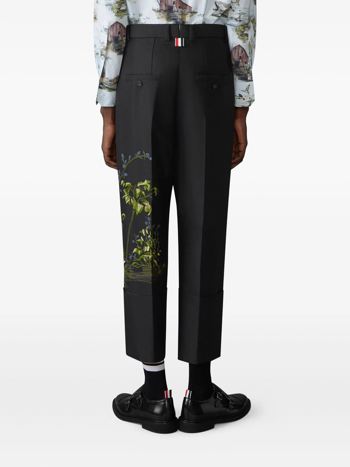 Goose Scenic Satin Stitch Wool Chino Trousers